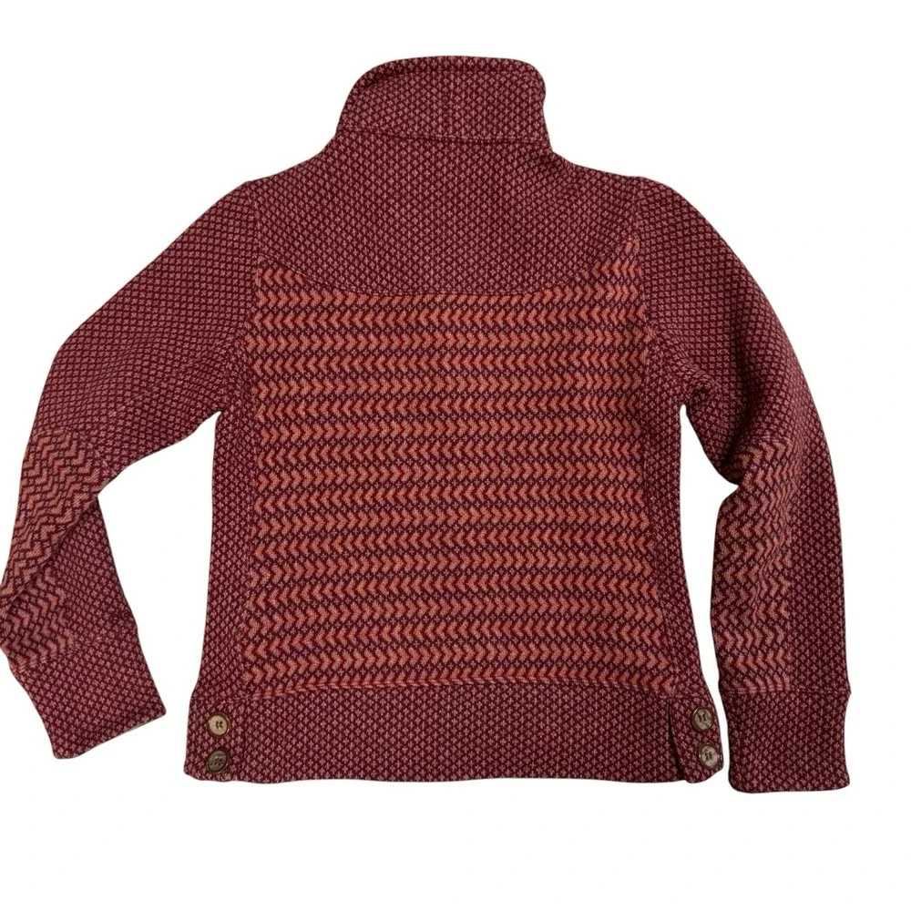 Marmot‎ Zig Zag Full-Zip Women's Jacket Maroon Red Sz Small Wool Blend Gorpcore